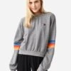 Aviator Nation Women's Rainbow Stitch Sleeve Crew Sweatshirt -Saintbernard Shop SWRRSTxHEATHER2xPrimary 83084722
