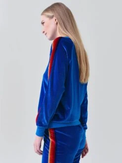 Aviator Nation Women's Classic Velvet Sweatshirt 8 Aviator Nation Women's Classic Velvet Sweatshirt -Saintbernard Shop SWVCLSxVINTAGEBLUExAlt1 56827545