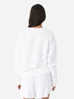 Perfect White Tee Women's Emmy Reverse French Terry Sweatshirt -Saintbernard Shop T145 EMMYxWHITExAlt3 99351164