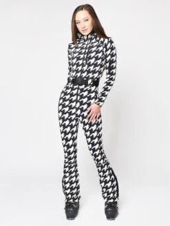 Perfect Moment Women's Star Suit One Piece -Saintbernard Shop W19W037 BLACK SNOWWHITEHOUNSTOOTH