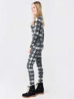 Perfect Moment Women's Star Gingham Onesie Ski Suit -Saintbernard Shop W30004231xSTARGINGHAMBLACKxAlt1 51128672