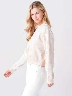 Cotton Citizen Women's Milan Crew Sweatshirt -Saintbernard Shop W309261xOATMEALCRYSTALxAlt2 38250648