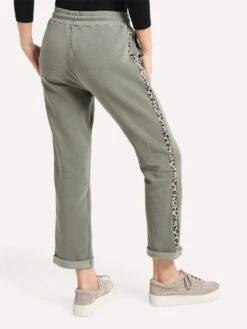 Sundry Leopard Trim Trouser Sweatpant -Saintbernard Shop X6 H37T22 PIGMENTMILITARYalt2