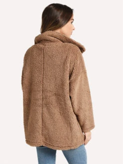 Z Supply The Sherpa Teddy Bear Coat -Saintbernard Shop ZJ183512 TOFFEEalt3