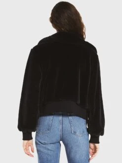 Z Supply Women's Sylvie Snow Bomber Coat -Saintbernard Shop ZJ203761xBLACKxAlt1 10963917