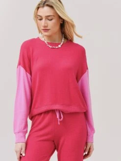 Z Supply Women's Ellie Color Block Long Sleeve Top