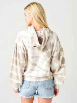 Z Supply Women's Eva Spiral Tie-Dye Hoodie -Saintbernard Shop ZT211257xTAUPExAlt3 25561691