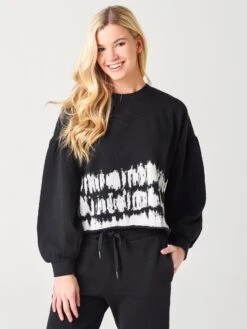 Z Supply Women's Tempest Stripe Tie-Dye Fleece Pullover Sweatshirt -Saintbernard Shop ZT211417xBLACKxPrimary 26340267 053194f5 8bce 4b94 add1 38a1e87b5e24