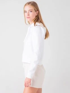 Z Supply Women's Logan Puff Sleeve Hoodie 16 Z Supply Women's Logan Puff Sleeve Hoodie -Saintbernard Shop ZT211710xWHITExAlt2 43102515