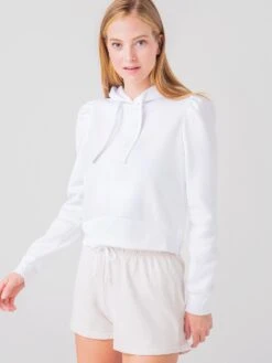 Z Supply Women's Logan Puff Sleeve Hoodie 14 Z Supply Women's Logan Puff Sleeve Hoodie -Saintbernard Shop ZT211710xWHITExPrimary 43005375