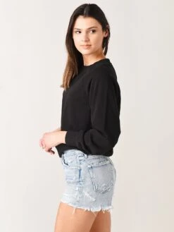 Z Supply Women's Billie Classic Sweatshirt -Saintbernard Shop ZT211713xBLACKxAlt2 28674287