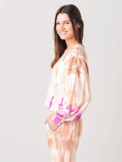 Z Supply Women's Tempest Sorbet Skies Tie-Dye Pullover -Saintbernard Shop ZT212584xSAHARAxAlt2 35056993