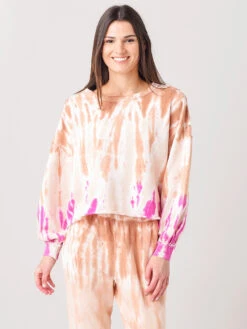 Z Supply Women's Tempest Sorbet Skies Tie-Dye Pullover -Saintbernard Shop ZT212584xSAHARAxPrimary 35056988