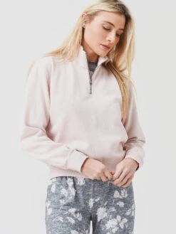 Z Supply Women's Half-Zip Sweatshirt 24 Z Supply Women's Half-Zip Sweatshirt -Saintbernard Shop ZT213317xPINKSKYxPrimary 55620317