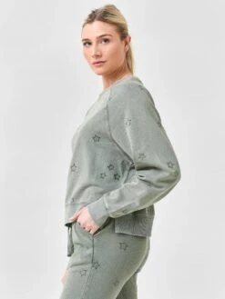 Z Supply Women's Bo Embroidered Star Sweatshirt 12 Z Supply Women's Bo Embroidered Star Sweatshirt -Saintbernard Shop ZT214341xDUSTYOLIVExAlt3 55721588