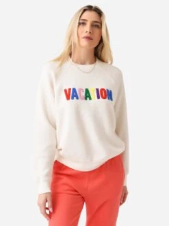 Z Supply Women's Vacation Sweatshirt 8 Z Supply Women's Vacation Sweatshirt -Saintbernard Shop ZT231508xADOBEWHITExAlt1 87411218