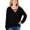 Fate Lace Up Pullover Sweater -Saintbernard Shop az 054 black