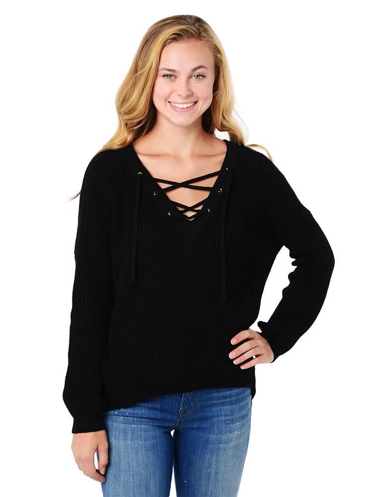 Fate Lace Up Pullover Sweater 3 Fate Lace Up Pullover Sweater