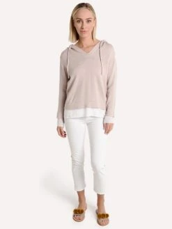 Brochu Walker The Ressie Hoodie -Saintbernard Shop cci2676 cameopinkw whiteunderlayeralt3