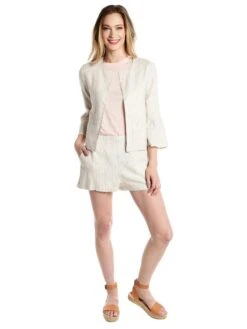 Cupcakes And Cashmere Aizzia Blazer -Saintbernard Shop ci202536 ivoryalt2