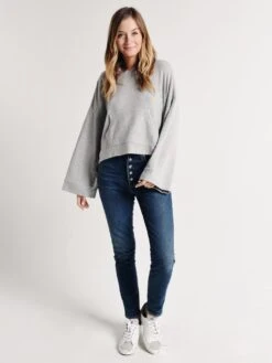 Cupcakes And Cashmere Kadin Top -Saintbernard Shop ci305572 lightheathergreyalt1