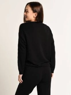 Velvet Colby Long Sleeve Pullover Top -Saintbernard Shop colby03 blackalt3