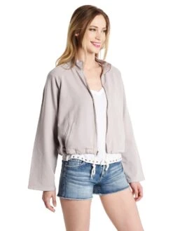 Monrow Boxy Track Jacket 9 Monrow Boxy Track Jacket -Saintbernard Shop hj0146 dovegreyalt1