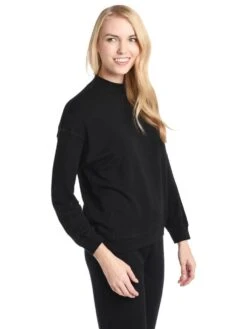 Velvet Holly Fleece Sweater -Saintbernard Shop holly03 blackalt2