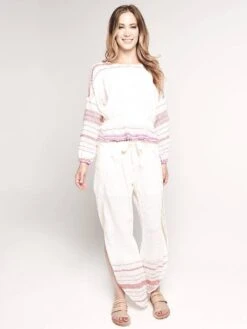 Lemlem Tiki Border Fly Away Pant -Saintbernard Shop hs1868 redalt3