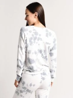 Monrow Vintage Raglan Pullover With Cloud Tie Dye -Saintbernard Shop ht0257 48 vintageblackalt2