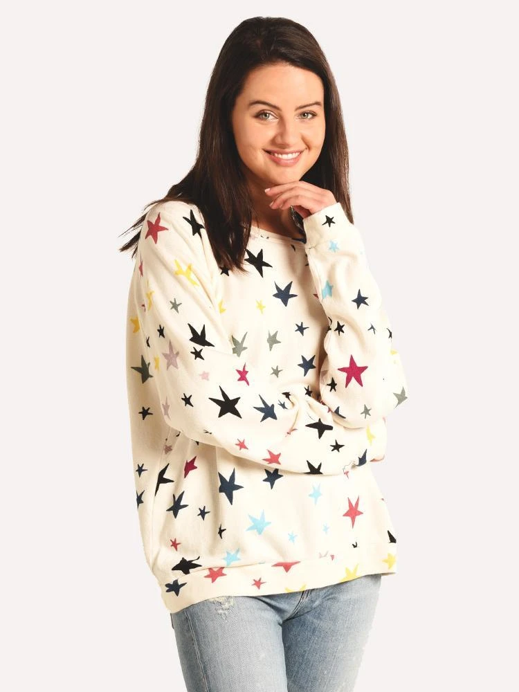 Monrow Falling Stars Oversized Raglan Sweatshirt 3 Monrow Falling Stars Oversized Raglan Sweatshirt