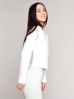 Monrow Mesh Back Sweatshirt -Saintbernard Shop ht0586 whitealt2