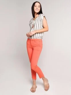 J Brand Women's Clara Trouser -Saintbernard Shop jb001541 passionfruitalt3