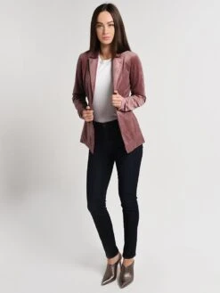 J Brand Women's Denise Velvet Blazer -Saintbernard Shop jb001794 warmsablealt3