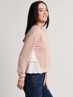 After Market Knit Long Sleeve Two Layer Point Top -Saintbernard Shop mc202t nudepinkalt2