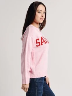 English Weekday Motif Sweatshirt -Saintbernard Shop mk536t candypinkalt2