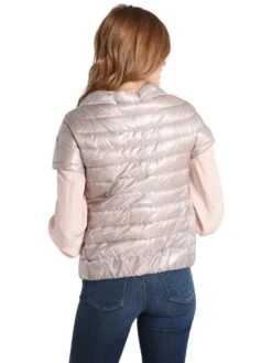 Herno Women's Classic Nylon Cap Sleeve Jacket -Saintbernard Shop p10110d 12017 4010palepinkalt2