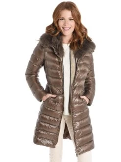 Herno Long Fitted Nylon Coat With Big Fox Collar -Saintbernard Shop p10650d 12017 2700bronzealt2