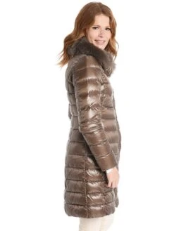 Herno Long Fitted Nylon Coat With Big Fox Collar -Saintbernard Shop p10650d 12017 2700bronzealt3