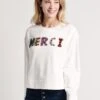 Grey Lab Embellished Patch Sweatshirt -Saintbernard Shop rs272t white