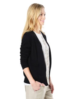 Tommy Bahama Women's Pickford Frayed Cardigan -Saintbernard Shop tw413116 blackalt2