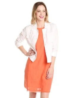 Tommy Bahama Women's Two Palms Linen Raw-Edge Jacket